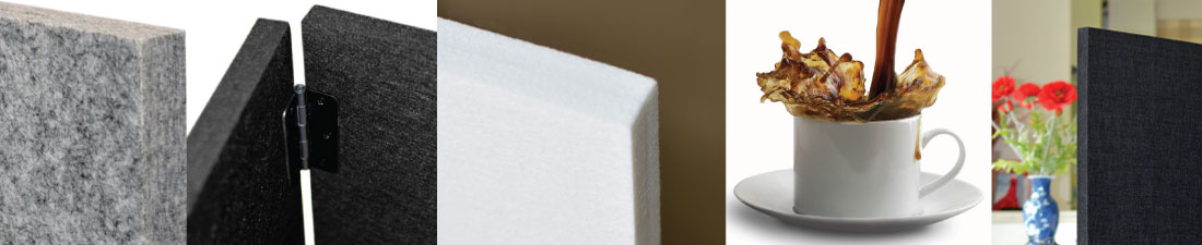 Acoustic polyester 
sound isolation screens for New Zealand Studios, Schools, Offices and Bloggers.