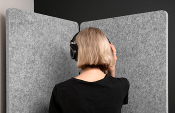 School Classroom Portable Acoustic Screen, Quiet Space, Break-Out Area. Polyester Acoustic Screens, Gobos, for New 
Zealand professional and home studios.