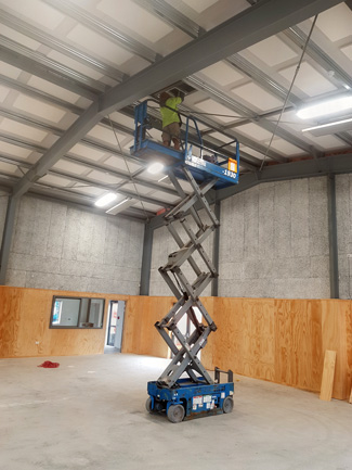Acoustic panels being installed on Kaiapoi School Hall ceiling. 
Acoustic Foam Panel NZ