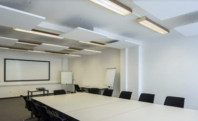 Suspended Acoustic Ceiling Panels.