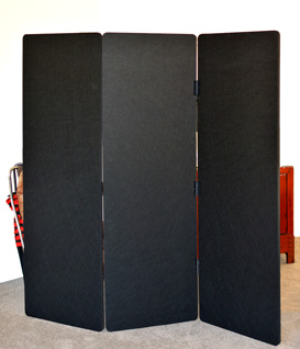 School Classroom Portable Acoustic Screen, Quiet Space, Break-Out Area. Polyester Acoustic Screens, Gobos, for New 
Zealand professional and home studios.